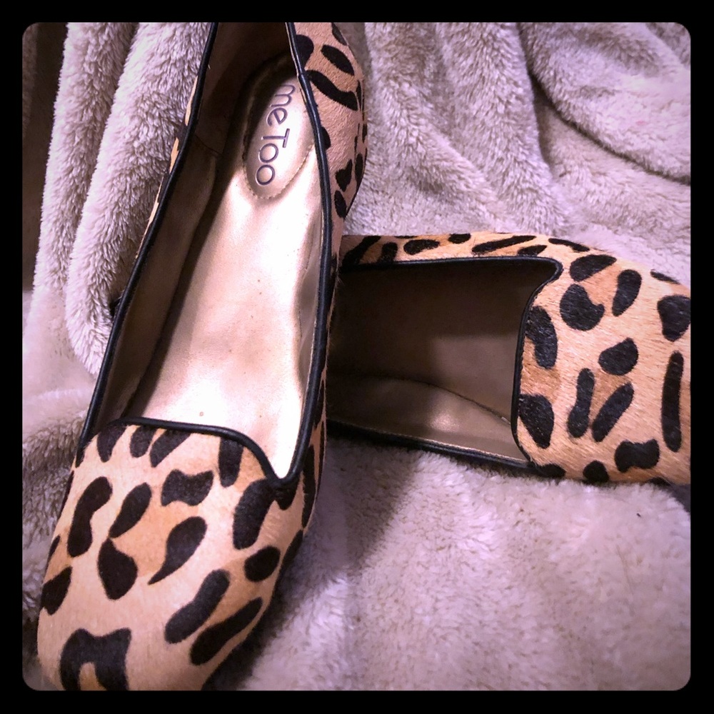 Me too leopard loafer with tiny wedge